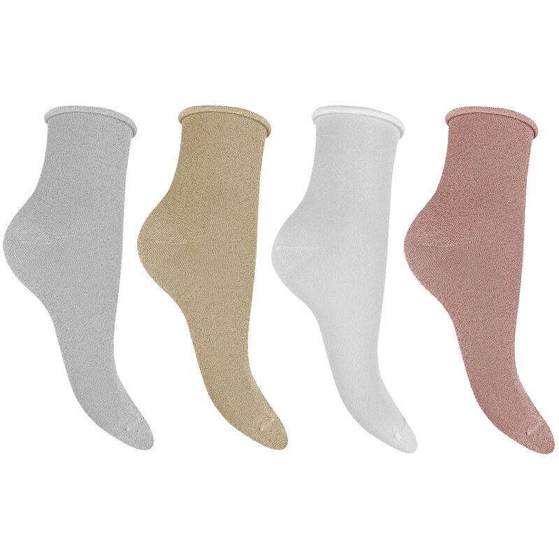 CALZINO DONNA MODA LUREX COLORI CHIARI BuyBuy24 Abbilgiamento e Biancheria