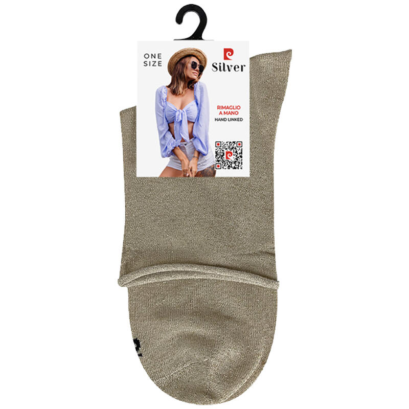 CALZINO DONNA MODA LUREX COLORI CHIARI BuyBuy24 Abbilgiamento e Biancheria