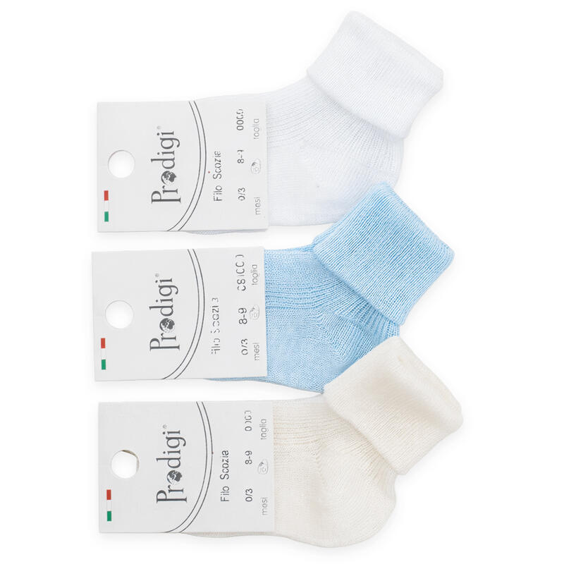 CALZINO NEONATO TRIPLO RISVOLTO ESTIVO BuyBuy24 Abbilgiamento e Biancheria