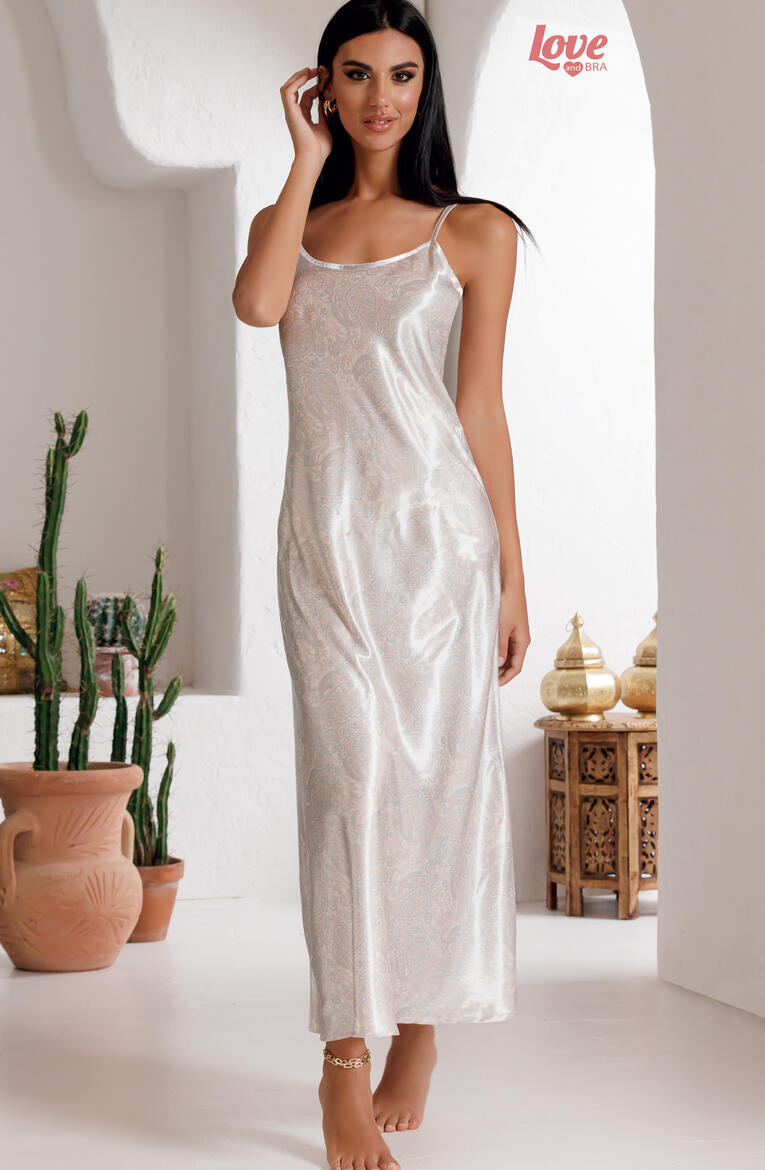 CAMICIA DA NOTTE LONG BABY DOLL EFFETTO SATINATO BuyBuy24 Abbilgiamento e Biancheria