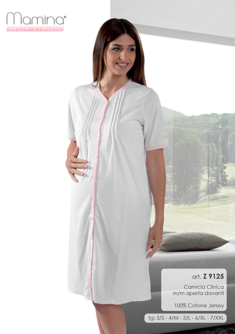 CAMICIA DA NOTTE PREMAMAN MEZZA MANICA BuyBuy24 Abbilgiamento e Biancheria