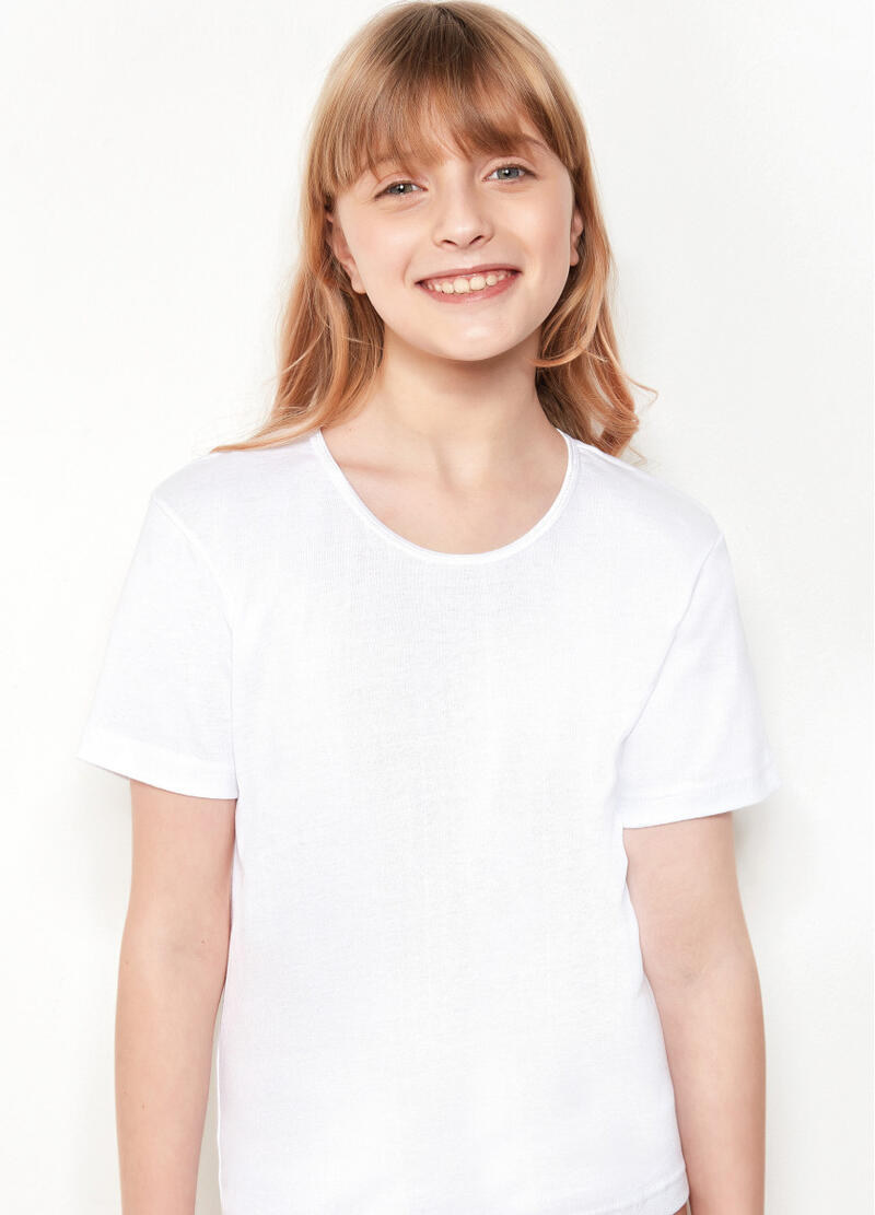 CAMICIOLA BIMBA MEZZA MANICA COTONE MERCERIZZATO BuyBuy24 Abbilgiamento e Biancheria