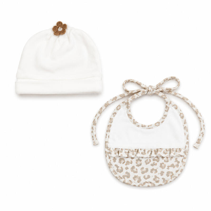 CAPPELLINO + BAVETTA NEONATA BuyBuy24 Abbilgiamento e Biancheria