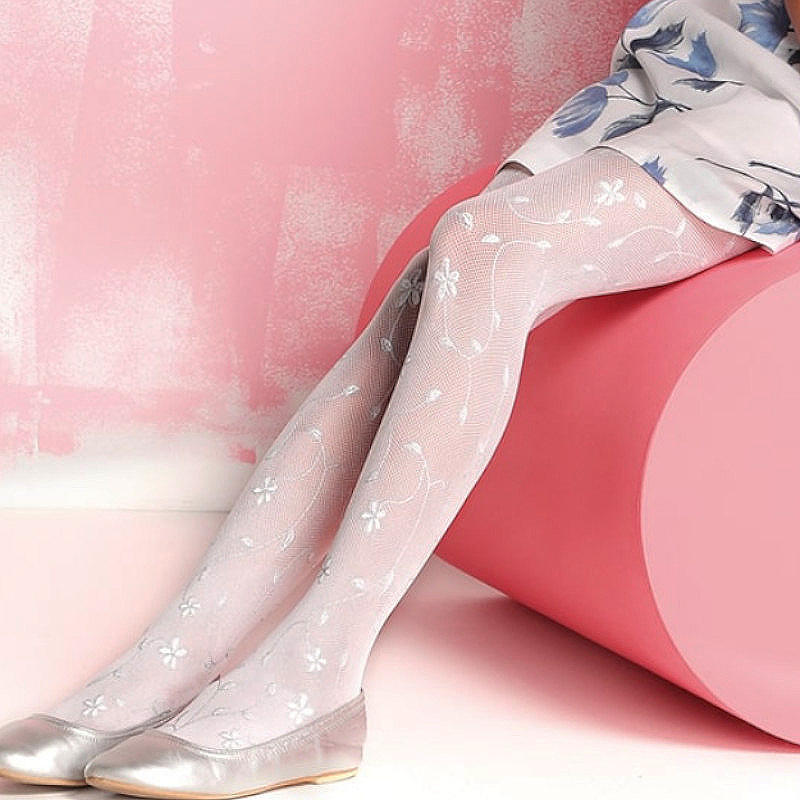 COLLANT BIMBA RETINA CON FANTASIA FIORATA BuyBuy24 Abbilgiamento e Biancheria