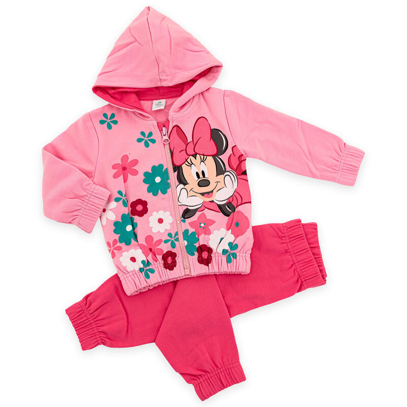 COMPLETO FELPA CON ZIP E CAPPUCCIO MINNIE BuyBuy24 Abbilgiamento e Biancheria