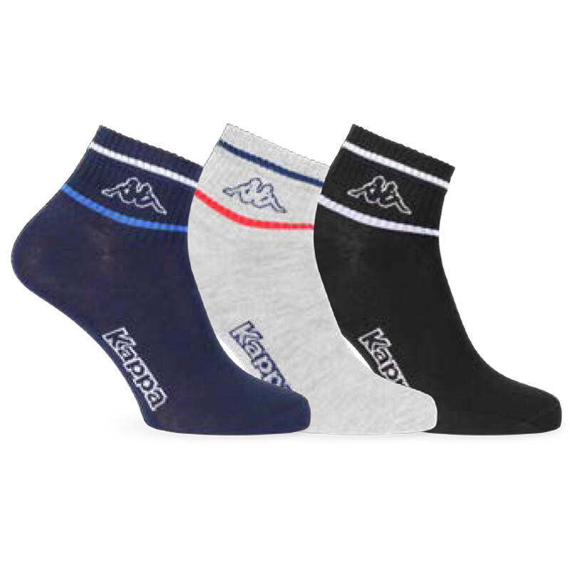 CONFEZIONE 3 PZ CALZINO UOMO CORTISSIMO CON LOGO KAPPA BuyBuy24 Abbilgiamento e Biancheria