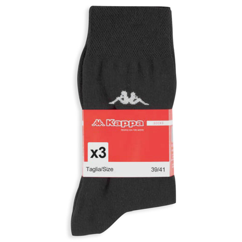 CONFEZIONE 3 PZ CALZINO UOMO CORTO RASATO CON LOGO KAPPA BuyBuy24 Abbilgiamento e Biancheria