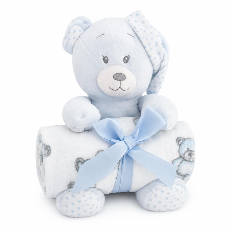 CONFEZIONE REGALO NEONATO COPERTA + PELUCHE BuyBuy24 Abbilgiamento e Biancheria