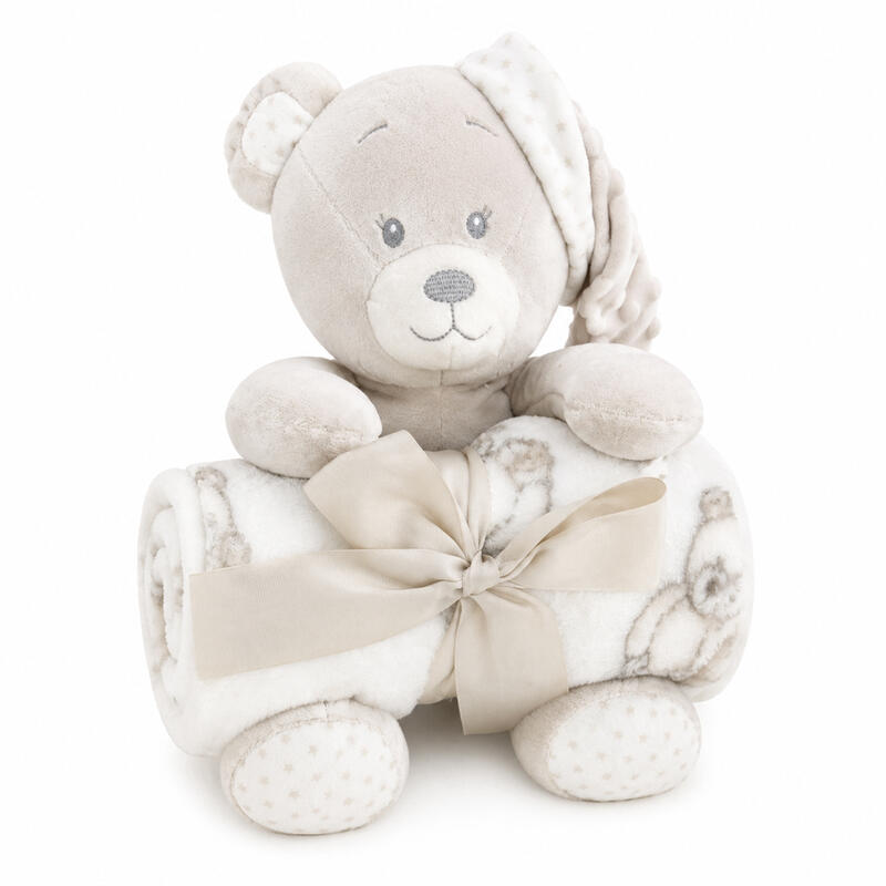 CONFEZIONE REGALO NEONATO COPERTA + PELUCHE BuyBuy24 Abbilgiamento e Biancheria