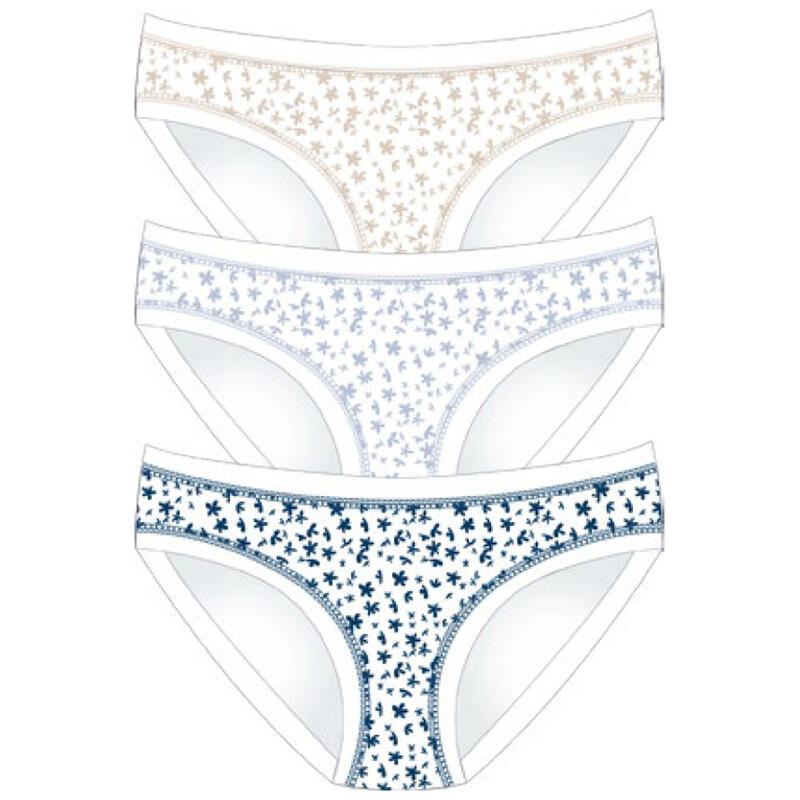 CONFEZIONE SLIP 3 PEZZI FANTASIA CON BORDINO BuyBuy24 Abbilgiamento e Biancheria