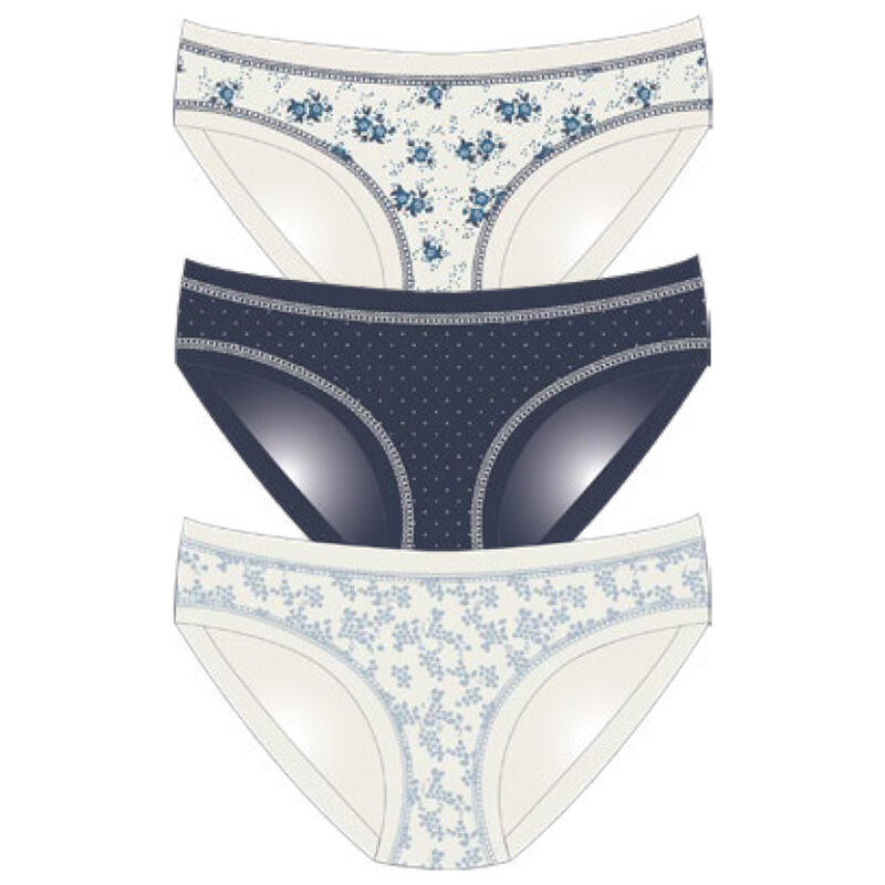 CONFEZIONE SLIP 3 PEZZI FANTASIA CON BORDINO BuyBuy24 Abbilgiamento e Biancheria
