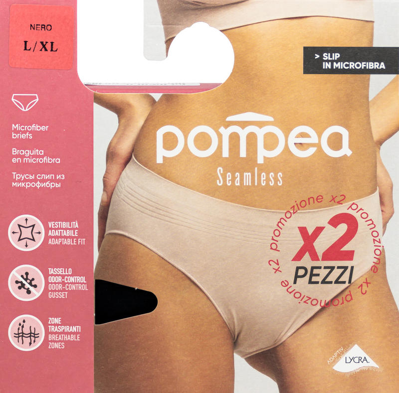 CONFEZIONE X 2 SLIP VITA ALTA MICROFIBRA CON INSERTO RIGATO BuyBuy24 Abbilgiamento e Biancheria