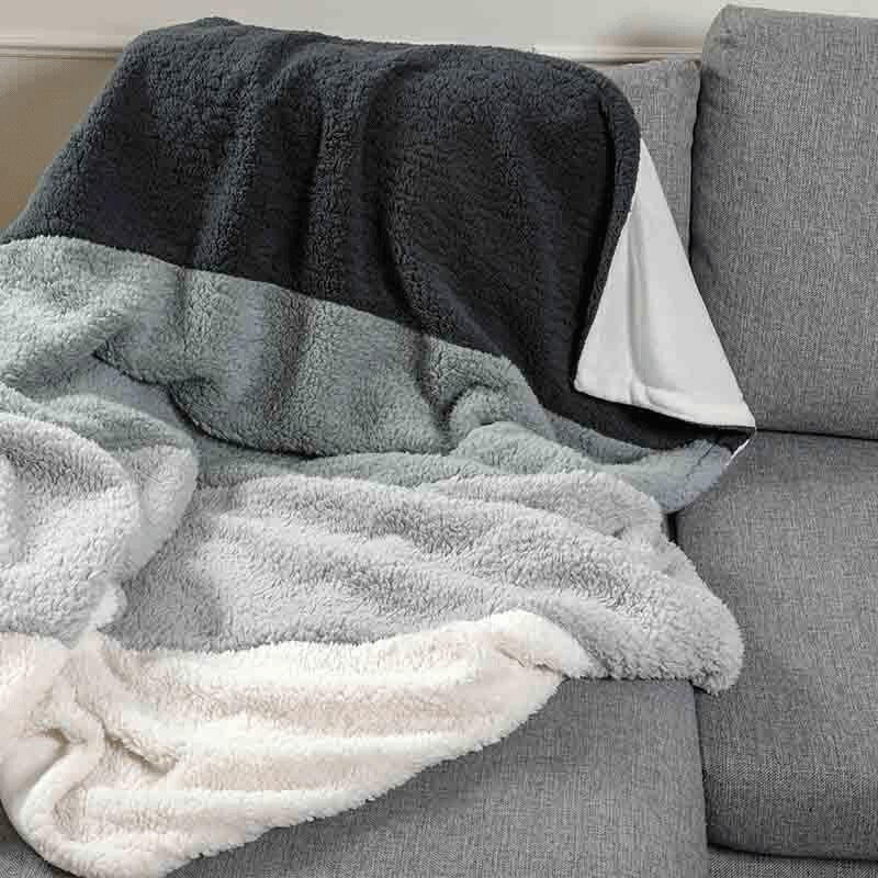 COPERTA 1 PIAZZA CM 150X200 FLANEL 200GR MQ+ SHERPA 200GR BuyBuy24 Abbilgiamento e Biancheria