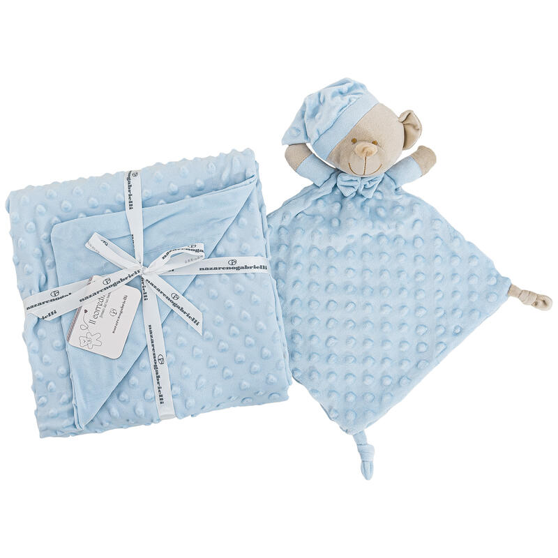 COPERTA CULLA BUBBLE + ORSETTO DOUDOU BuyBuy24 Abbilgiamento e Biancheria