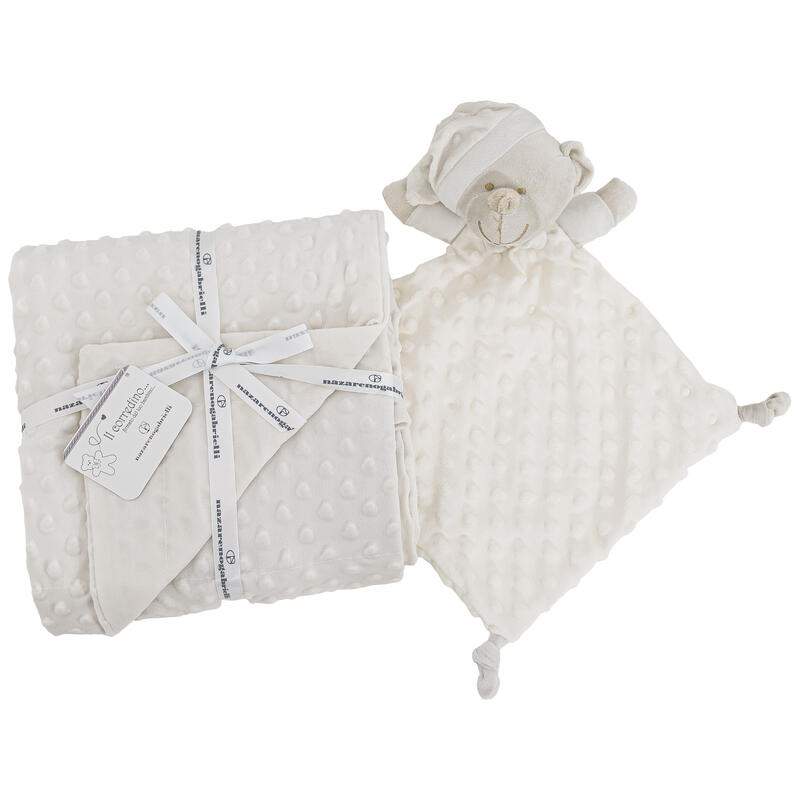 COPERTA CULLA BUBBLE + ORSETTO DOUDOU BuyBuy24 Abbilgiamento e Biancheria