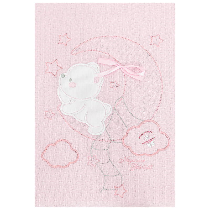 COPERTINA CULLA PIQUET RICAMATA CM 75X95 BuyBuy24 Abbilgiamento e Biancheria