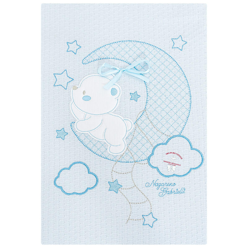 COPERTINA CULLA PIQUET RICAMATA CM 75X95 BuyBuy24 Abbilgiamento e Biancheria