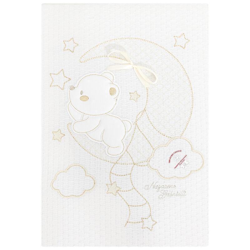 COPERTINA CULLA PIQUET RICAMATA CM 75X95 BuyBuy24 Abbilgiamento e Biancheria