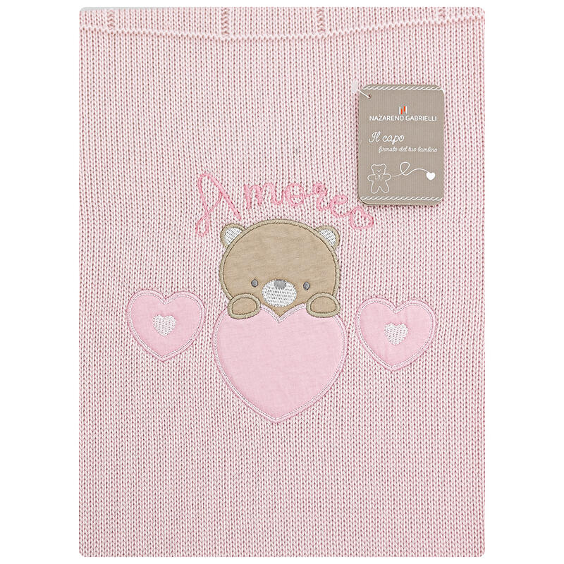 COPERTINA CULLA RICAMATA SMACCHINATA IN LANA CM 75X95 BuyBuy24 Abbilgiamento e Biancheria