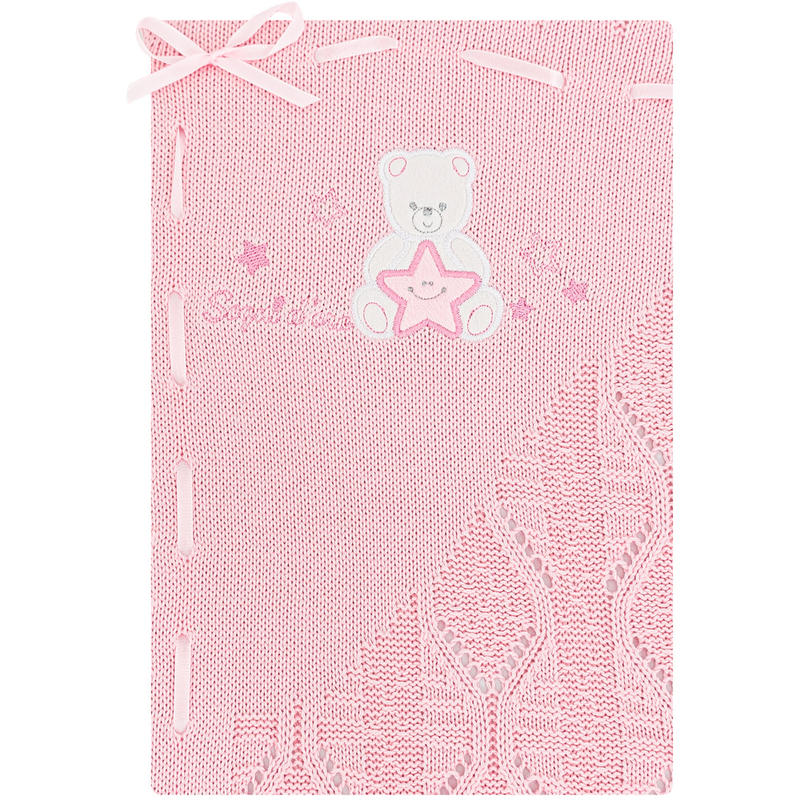 COPERTINA NEONATO CULLA IN COTONE SMACCHINATA RICAMATA BuyBuy24 Abbilgiamento e Biancheria