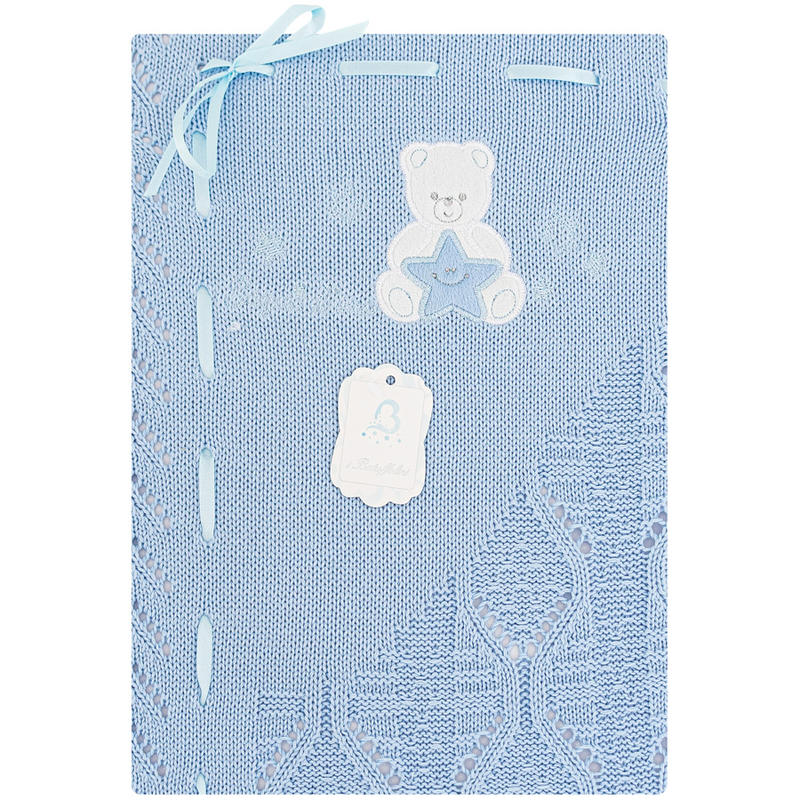 COPERTINA NEONATO CULLA IN COTONE SMACCHINATA RICAMATA BuyBuy24 Abbilgiamento e Biancheria