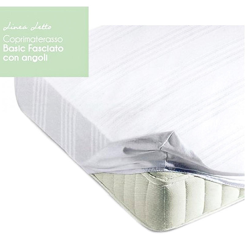 COPRIMATERASSO FASCIATO CON CON ANGOLI 1 PIAZZA CM90X200 BuyBuy24 Abbilgiamento e Biancheria