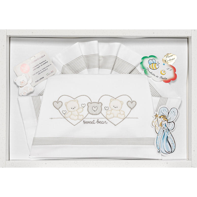 LENZUOLINO CULLA 3 PZ 90X120 CM BuyBuy24 Abbilgiamento e Biancheria