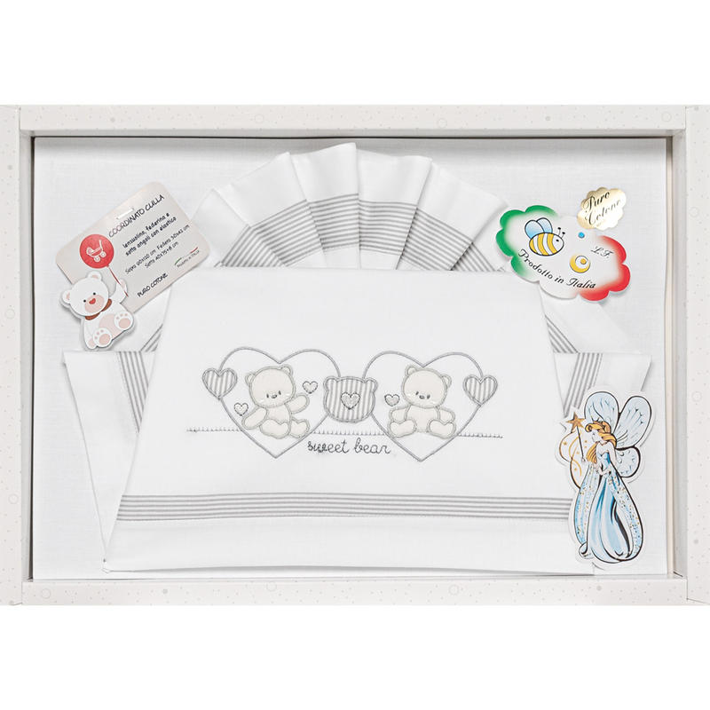 LENZUOLINO CULLA 3 PZ 90X120 CM BuyBuy24 Abbilgiamento e Biancheria