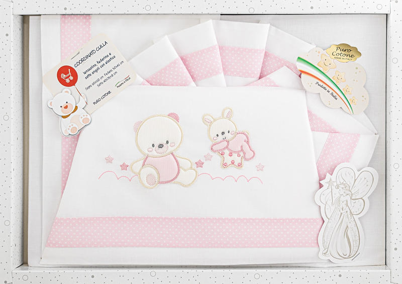 LENZUOLINO CULLA 3 PZ PURO COTONE BuyBuy24 Abbilgiamento e Biancheria