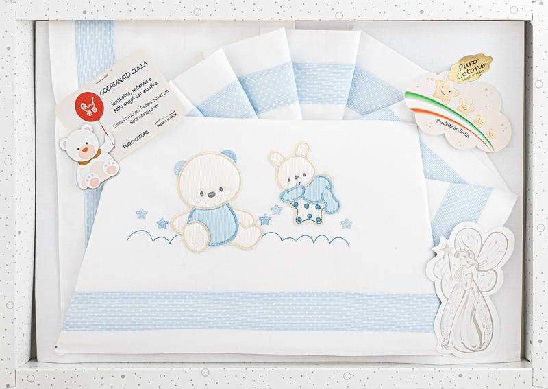 LENZUOLINO CULLA 3 PZ PURO COTONE BuyBuy24 Abbilgiamento e Biancheria