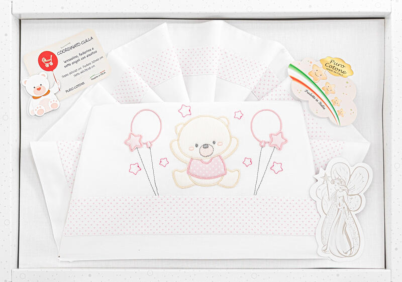 LENZUOLINO CULLA 3 PZ PURO COTONE BuyBuy24 Abbilgiamento e Biancheria