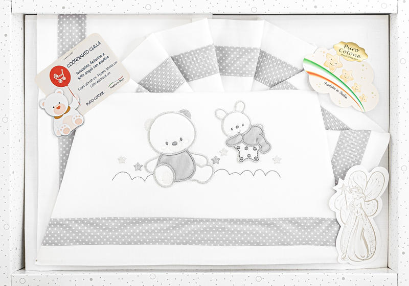 LENZUOLINO CULLA 3 PZ PURO COTONE BuyBuy24 Abbilgiamento e Biancheria