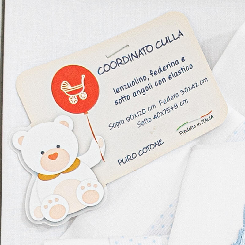 LENZUOLINO CULLA 3 PZ PURO COTONE BuyBuy24 Abbilgiamento e Biancheria
