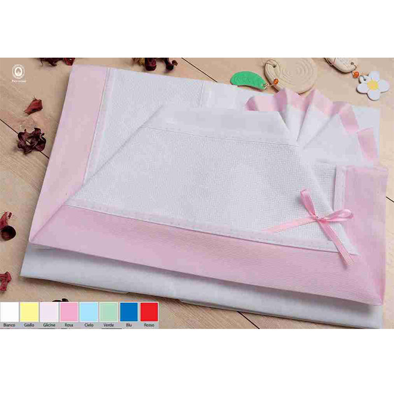 LENZUOLINO CULLA DA RICAMARE CON TELA AIDA BuyBuy24 Abbilgiamento e Biancheria