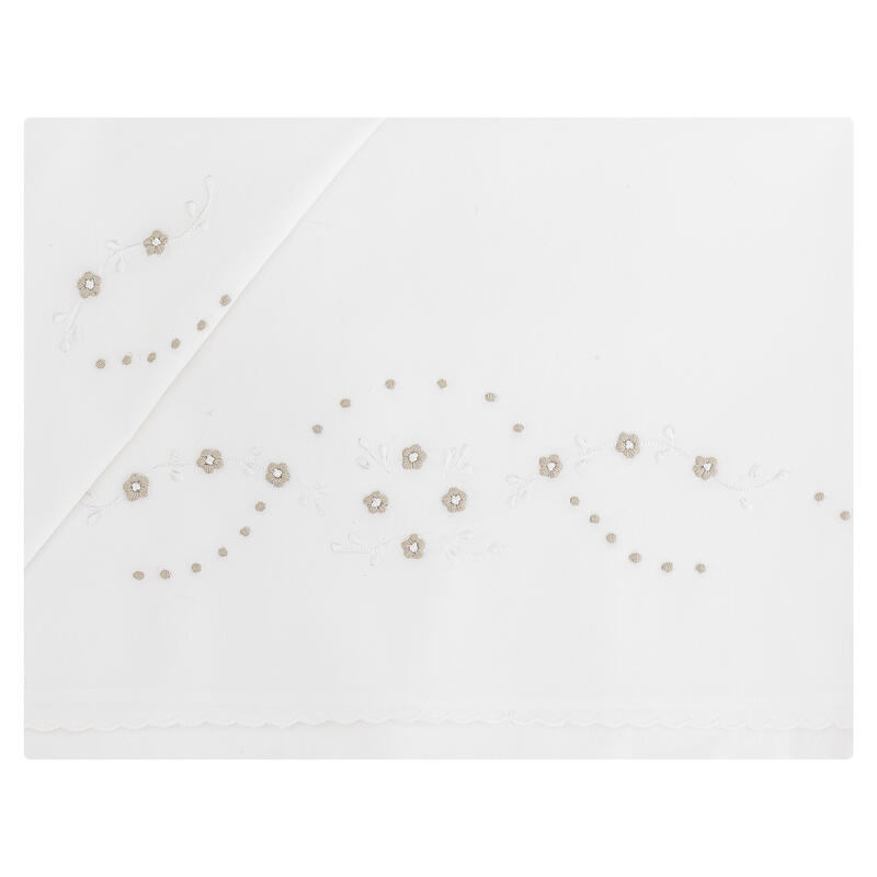 LENZUOLINO CULLA RICAMO A MANO PURO COTONE BuyBuy24 Abbilgiamento e Biancheria