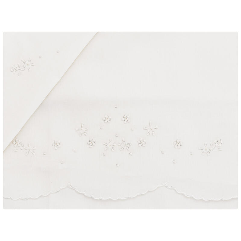 LENZUOLINO CULLA RICAMO A MANO PURO COTONE BuyBuy24 Abbilgiamento e Biancheria