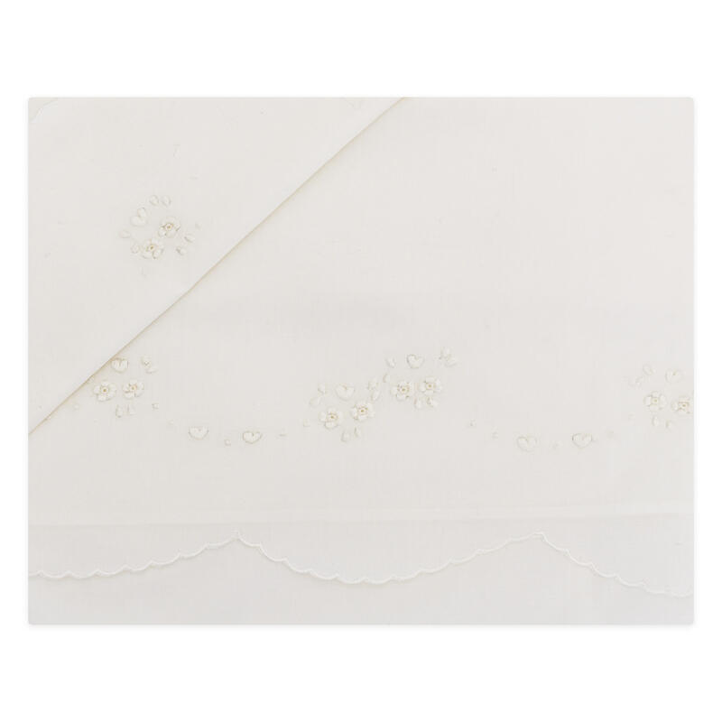 LENZUOLINO CULLA RICAMO A MANO PURO COTONE BuyBuy24 Abbilgiamento e Biancheria