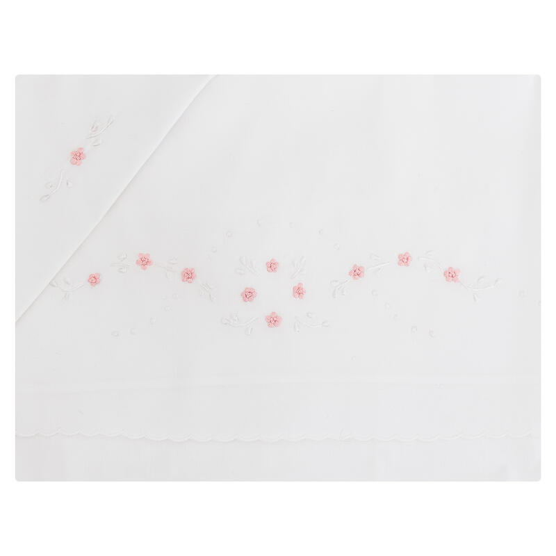 LENZUOLINO CULLA RICAMO A MANO PURO COTONE BuyBuy24 Abbilgiamento e Biancheria