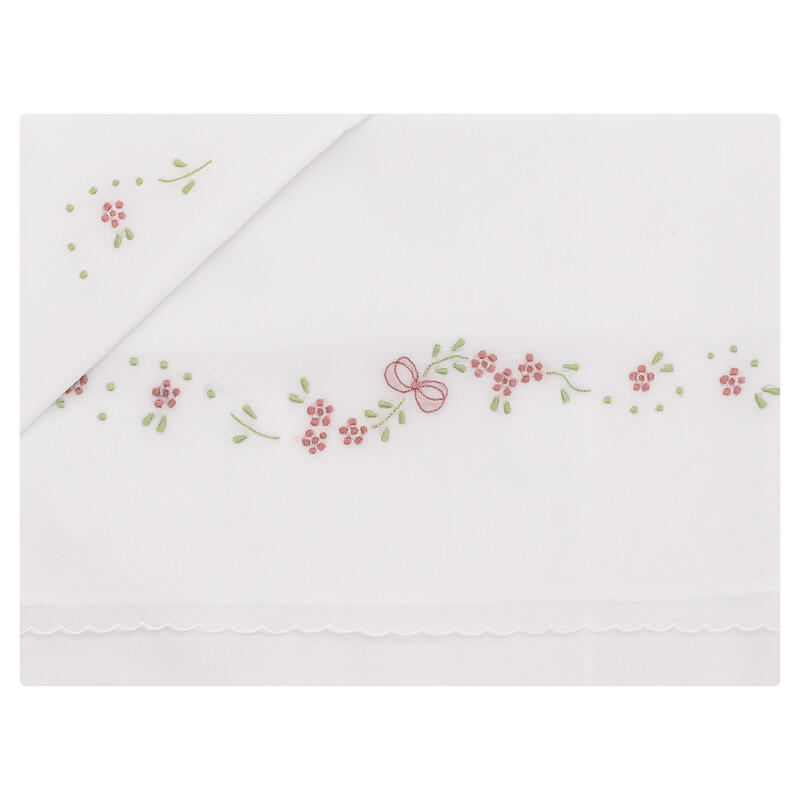 LENZUOLINO CULLA RICAMO A MANO PURO COTONE BuyBuy24 Abbilgiamento e Biancheria