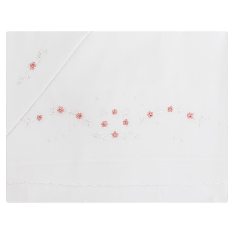 LENZUOLINO CULLA RICAMO A MANO PURO COTONE BuyBuy24 Abbilgiamento e Biancheria