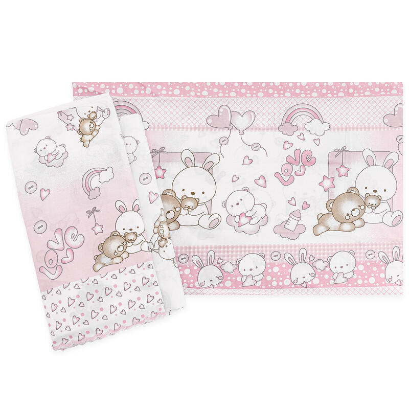 LENZUOLINO LETTINO 3 PZ COTONE STAMPATO BuyBuy24 Abbilgiamento e Biancheria