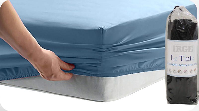 LENZUOLO SOTTO CON ANGOLI 1 PIAZZA COTONE CM 90X200 BuyBuy24 Abbilgiamento e Biancheria