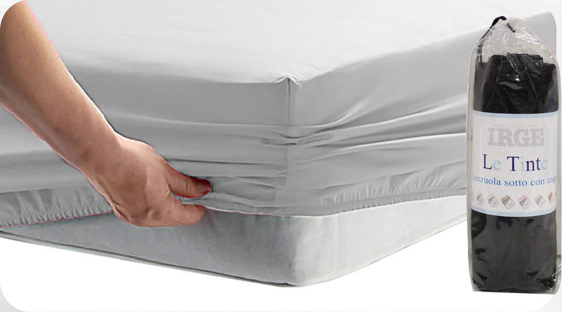 LENZUOLO SOTTO CON ANGOLI 1 PIAZZA COTONE CM 90X200 BuyBuy24 Abbilgiamento e Biancheria