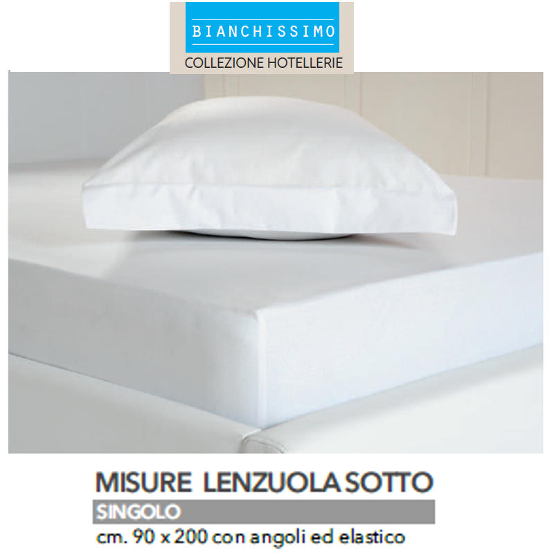 LENZUOLO 1 PIAZZA SOTTO CON ANGOLI 90X200 BuyBuy24 Abbilgiamento e Biancheria