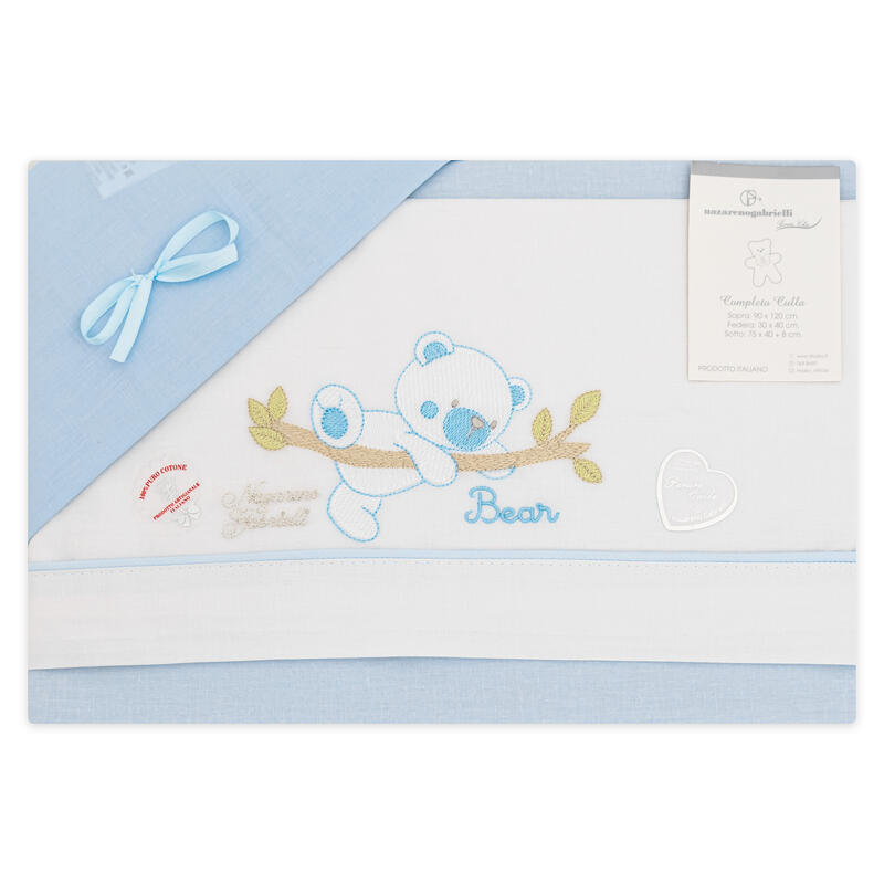 LENZUOLO 3 PZ CULLA RICAMATO BuyBuy24 Abbilgiamento e Biancheria