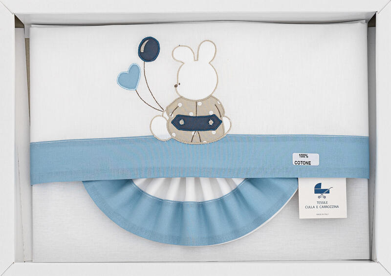 LENZUOLO 3 PZ CULLA RICAMATO BuyBuy24 Abbilgiamento e Biancheria