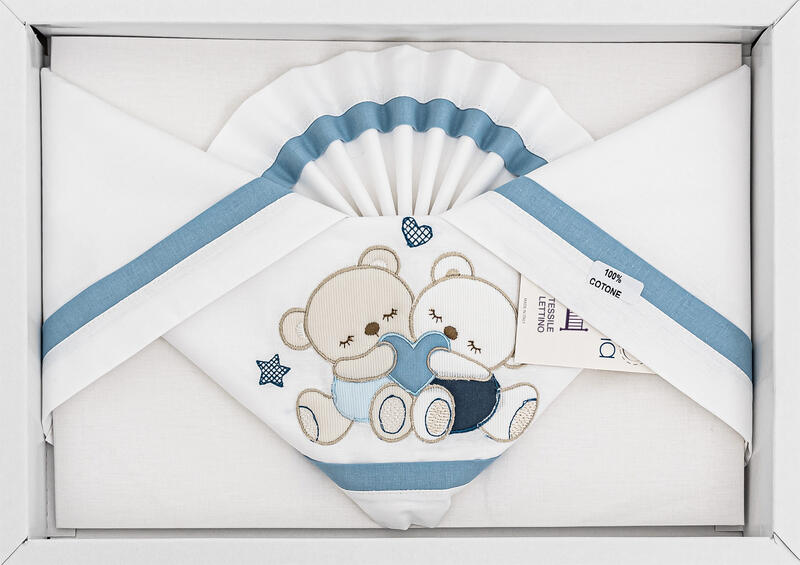 LENZUOLO 3 PZ LETTINO RICAMATO BuyBuy24 Abbilgiamento e Biancheria