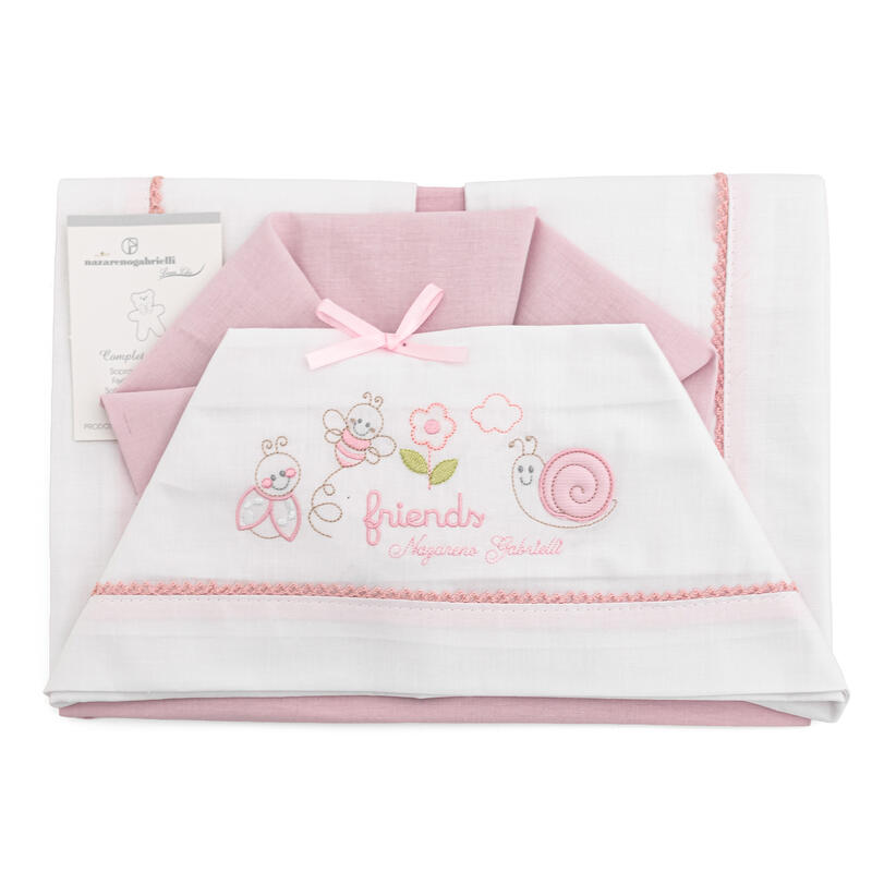 LENZUOLO 3 PZ LETTINO RICAMATO BuyBuy24 Abbilgiamento e Biancheria