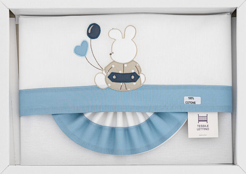 LENZUOLO 3 PZ LETTINO RICAMATO BuyBuy24 Abbilgiamento e Biancheria