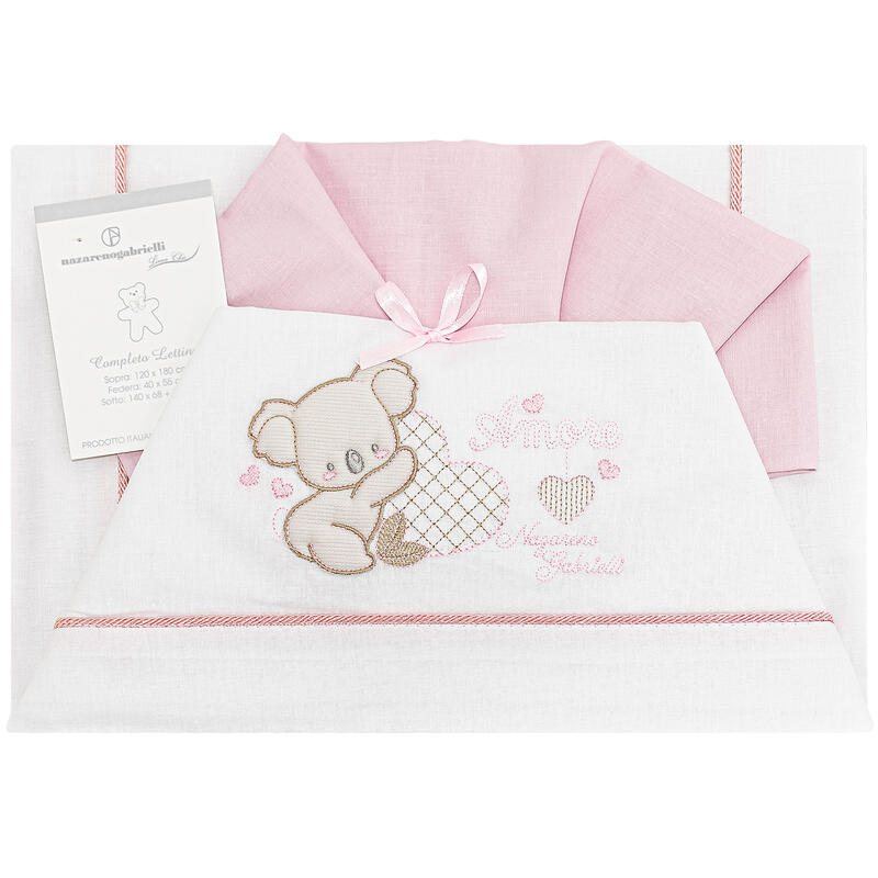 LENZUOLO 3 PZ LETTINO RICAMATO BuyBuy24 Abbilgiamento e Biancheria